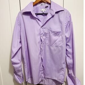 Karl Knox Lavender Long Sleeve Button-Up Dress Shirt Men’s 15.5 34/35